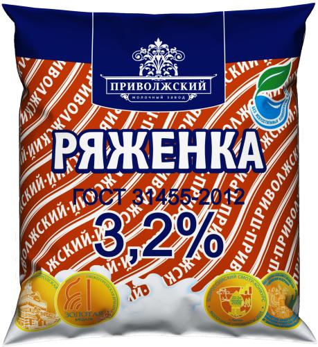 

Ряженка Приволжский молочный завод 3,2% 450 мл