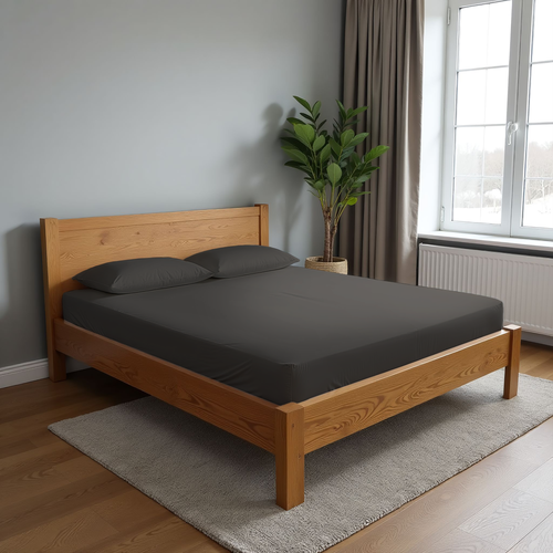 

Простыня на резинке Homeclub 160 x 200 см графит арт. HCBS-S-16-GR