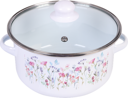 

Кастрюля Homeclub Enamel деколь в ассортименте дизайн, 2.7л