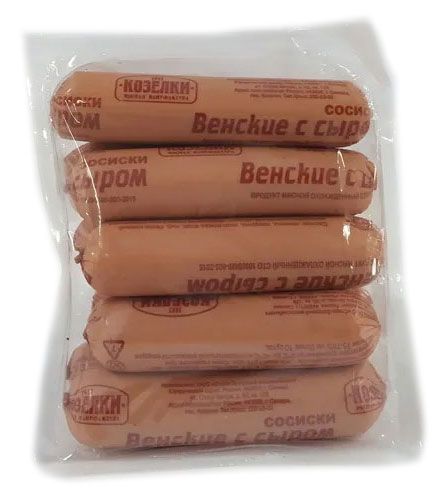 

Сосиски Козелки Венские с сыром 400 г