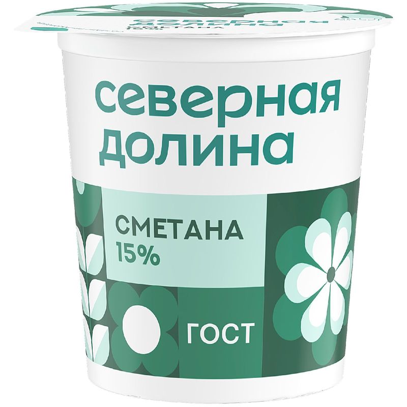 

Сметана Северная Долина 15% 200 г