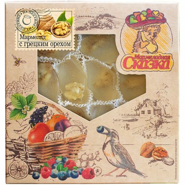 Мармелад желейный формовой Мармеладная сказка с грецким орехом