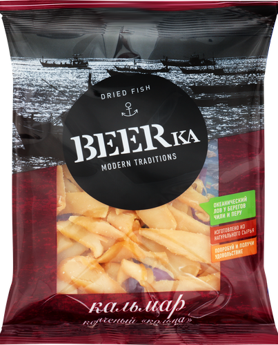 

Кальмар BEERka копченые кольца 70 г
