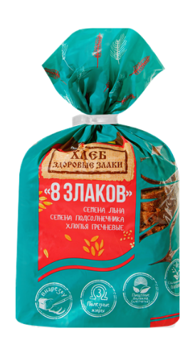 

Хлеб 8 злаков ржаной-пшеничный Покровский хлеб 300 г