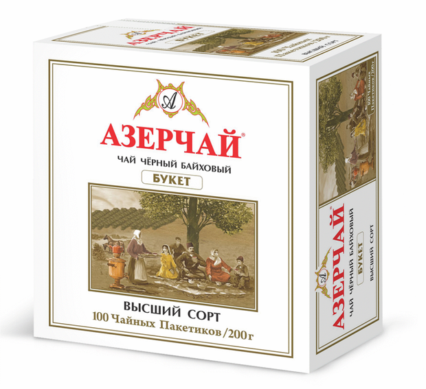 

Чай черный Азерчай Букет в пакетиках 100 пакетиков 200 г