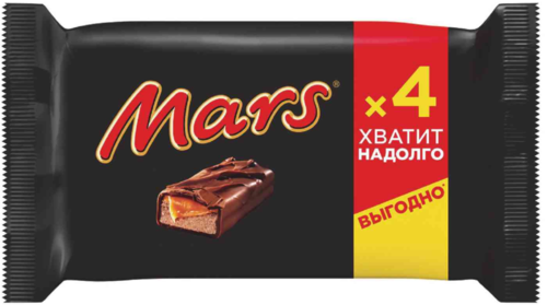 

Батончик шоколадный Mars с нугой и карамелью 4 шт. 162 г