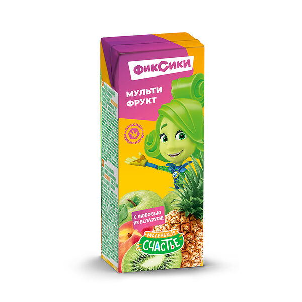 Нектар мультифруктовый Фиксики 200мл ДП Маленькое счастье