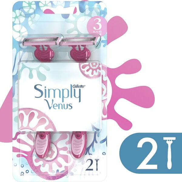 Бритва Gillette Simply Venus 3 Basic одноразовая женская 2шт