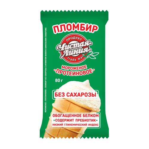 

Мороженое пломбир Чистая Линия Протеиновое без сахара в вафельном стаканчике 12% бзмж 80 г