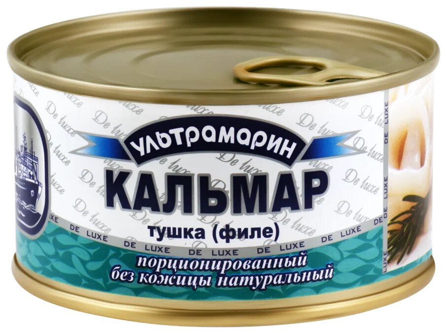 

Кальмар натуральный Ультрамарин шинкованный филе без кожи 185 г