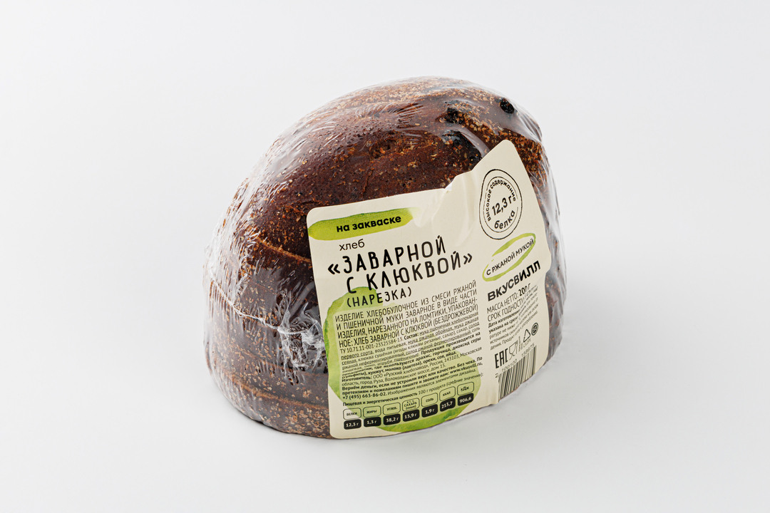 

Хлеб "Заварной с клюквой", нарезка