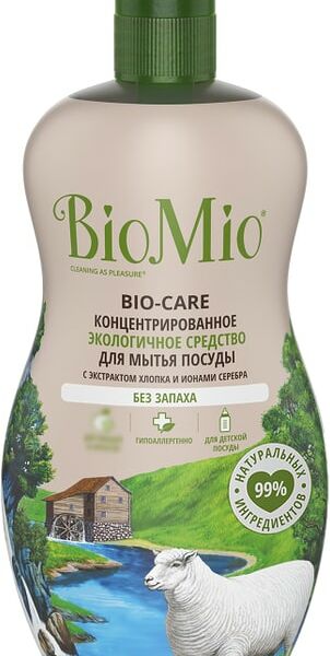 Средство для мытья посуды BioMio Bio-Care без запаха 750мл