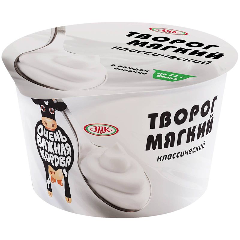 

Творог Очень Важная Корова мягкий классический 5% 125 г