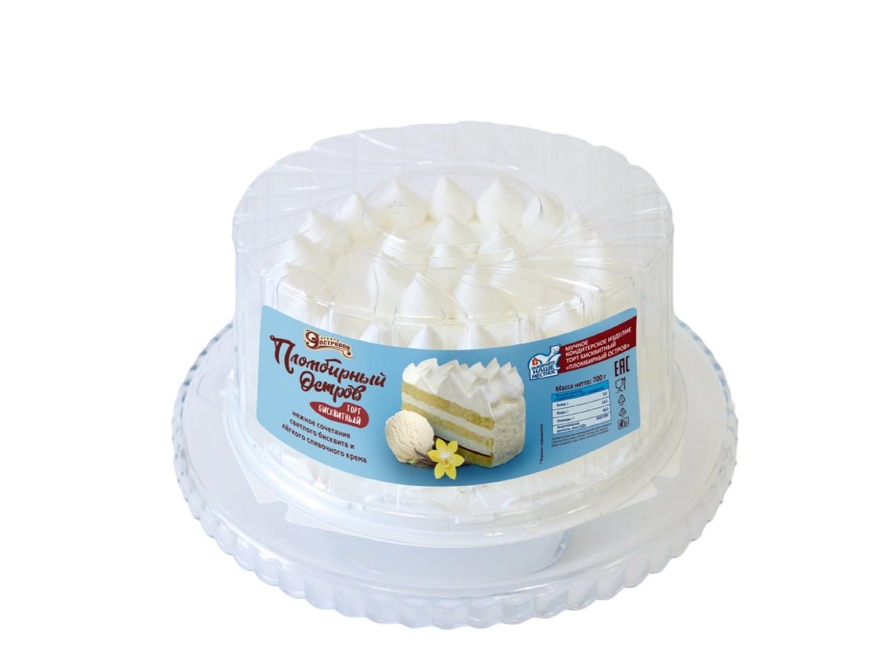 

Торт 9 Островов Пломбирный остров 600 г