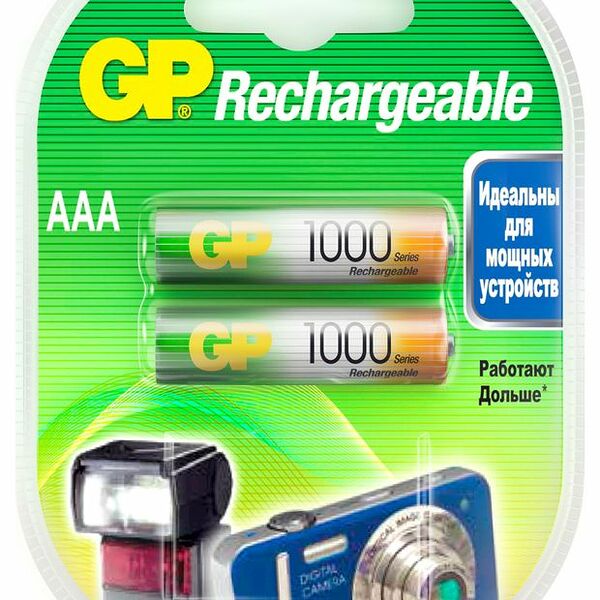 Батарейка аккумуляторная Gp Rechargeable 1000 мАч типоразмер AАА