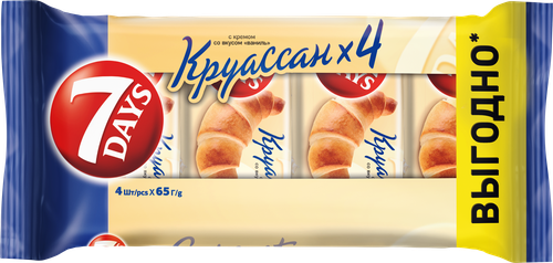 

Круассан 7 Days с кремом со вкусом ваниль 260 г