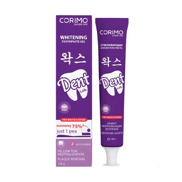 Зубная гель-паста Corimo Dent Lab Эффект нейтрализации желтизны отбеливающая 100 г