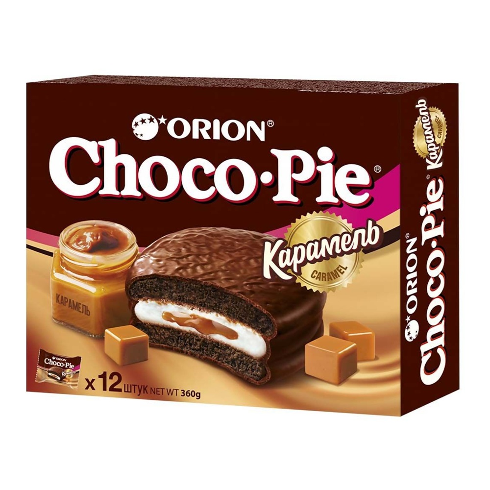 

Пирожное Choco Pie Orion Карамель 360 г
