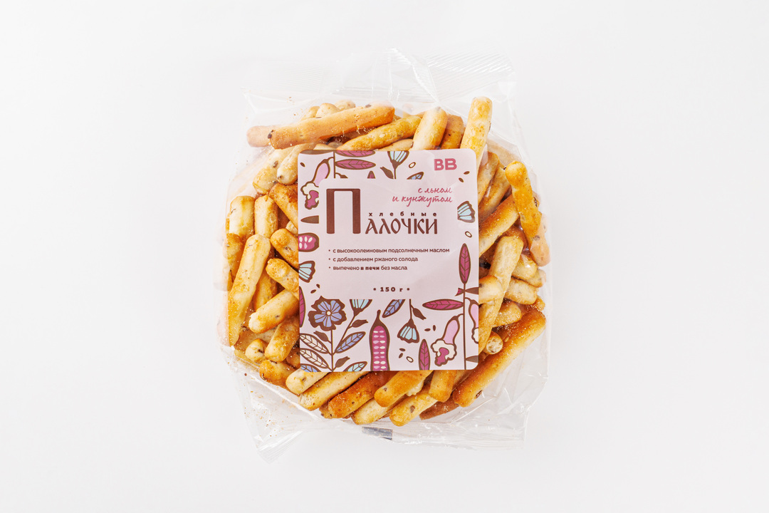 

Хлебные палочки ВкусВилл с льном и кунжутом 150 г