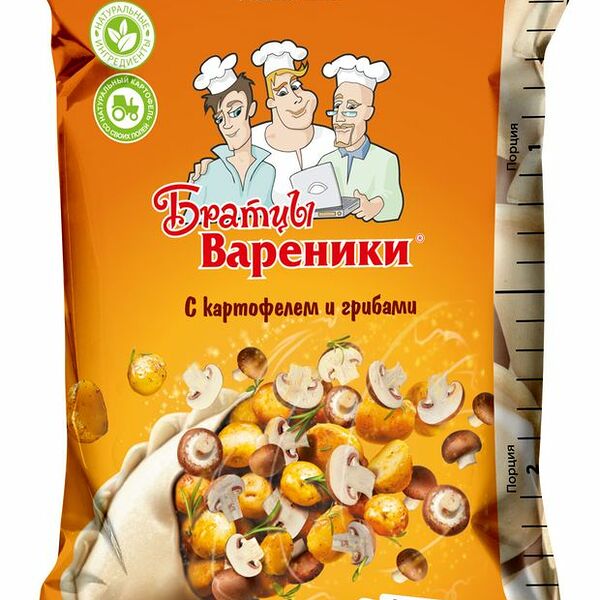 Вареники Братцы вареники с картофелем и грибами 800г