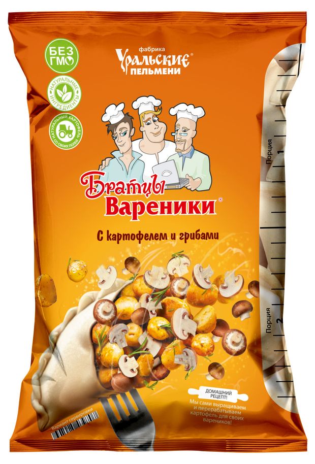 

Вареники Братцы вареники с картофелем и грибами 800 г