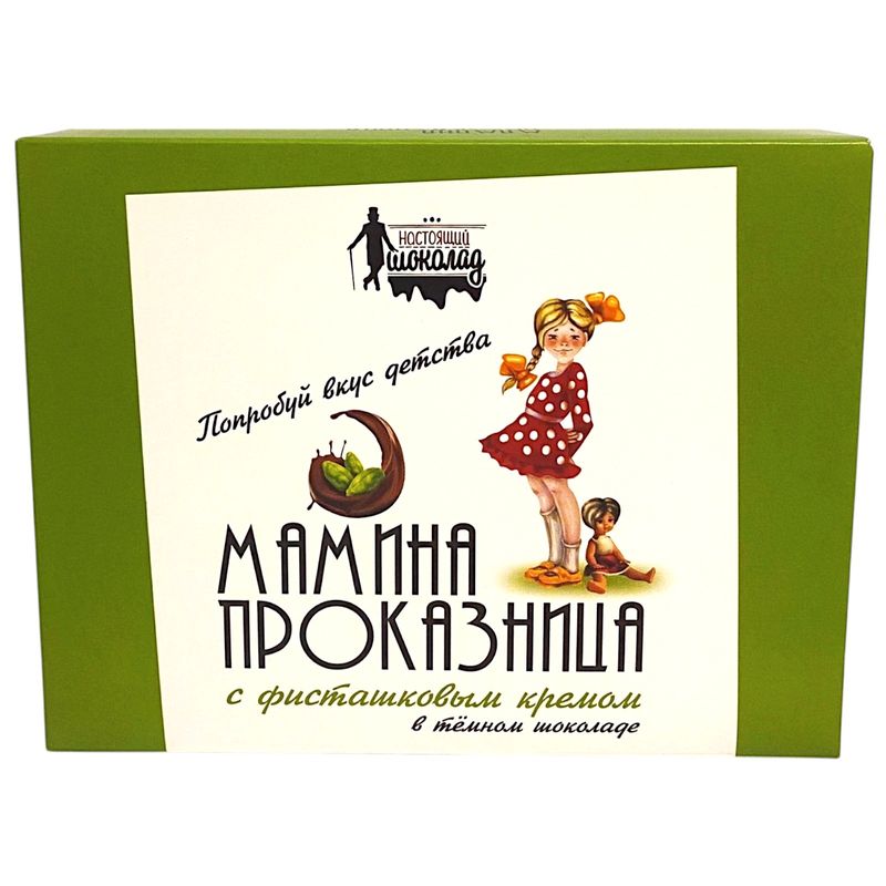 

Конфеты Настоящий шоколад Мамина проказница с фисташковым кремом 100 г