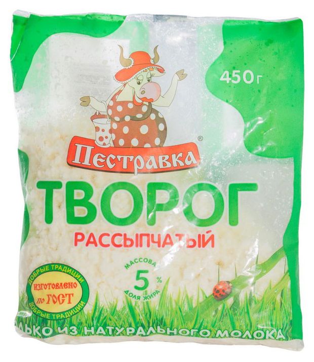 

Творог Пестравка рассыпчатый 5% 450 г