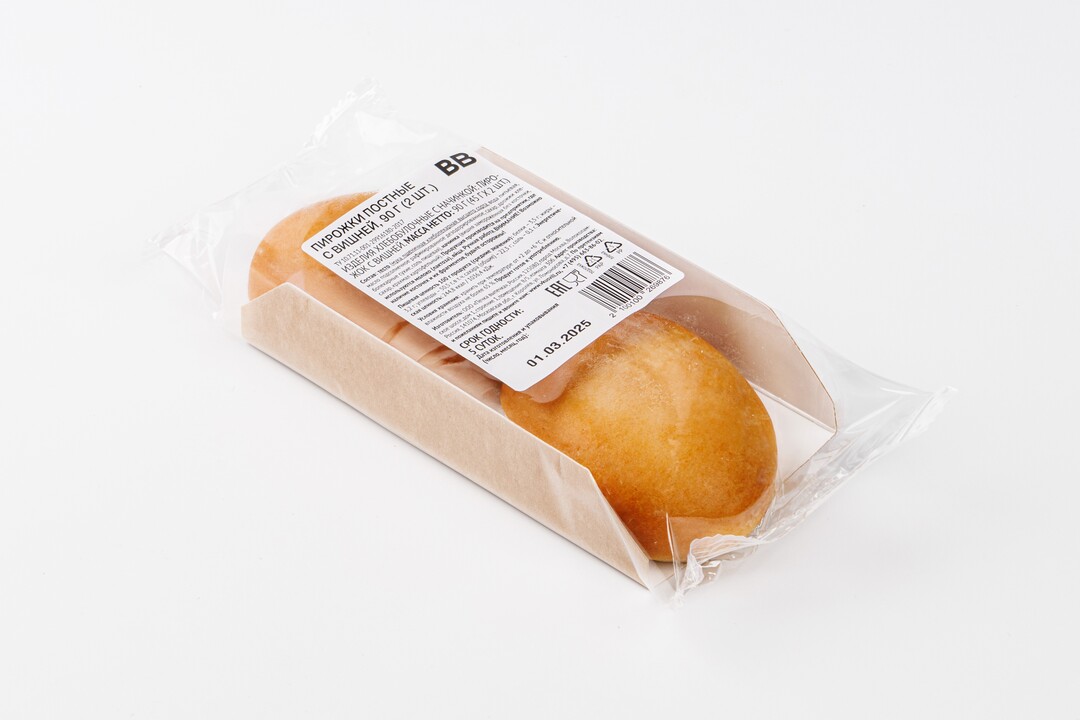 

Пирожки постные Вкусвилл с вишней 2 шт, 90 г