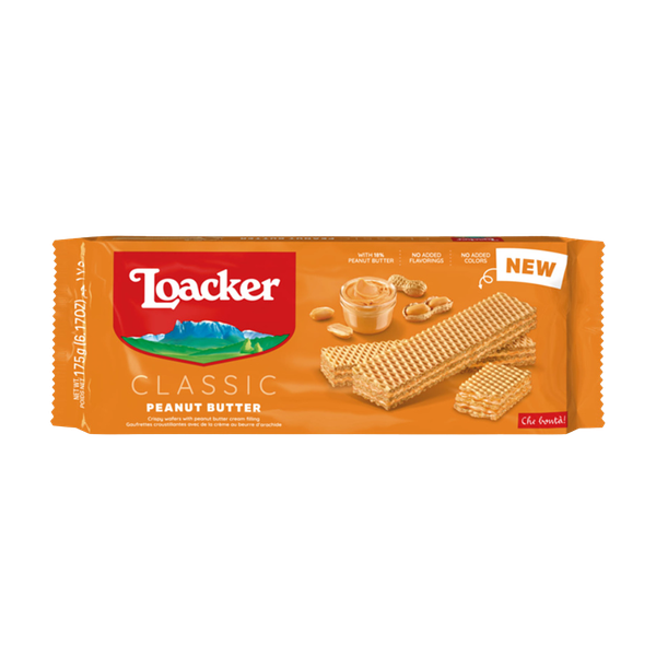 Вафли Loacker Classic с арахисовым маслом 175 г