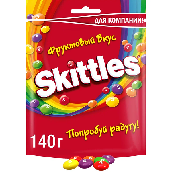 Драже Skittles Фруктовый вкус 140 г