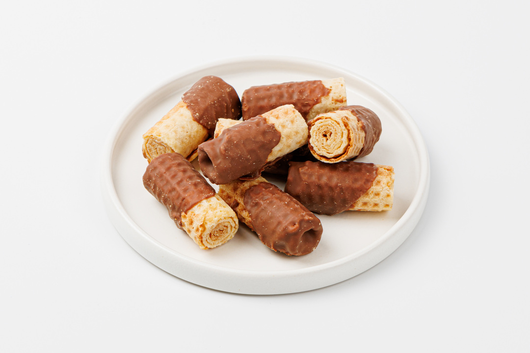 

Рулетики вафельные ВкусВилл в молочном шоколаде 80 г