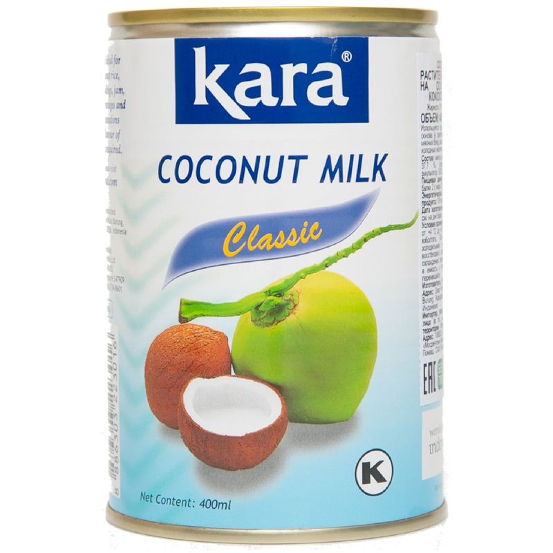 

Молоко кокосовое Kara Classic 17% 400 мл