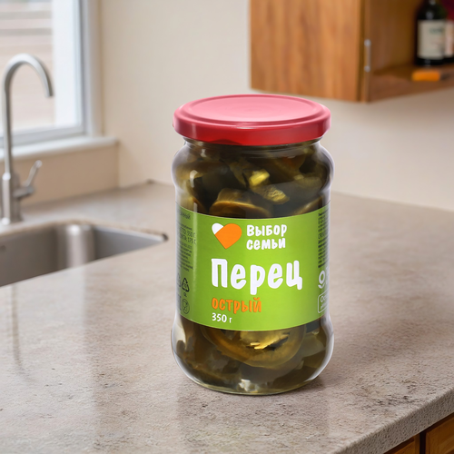 

Перец маринованный Выбор Семьи халапеньо нарезанный 350 г