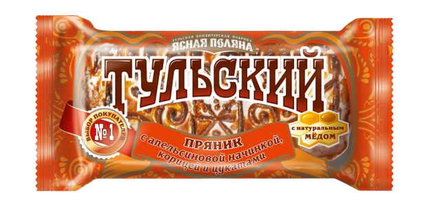 

Пряник Ясная Поляна Тульский с апельсиновой начинкой, корицей и цукатами 130 г