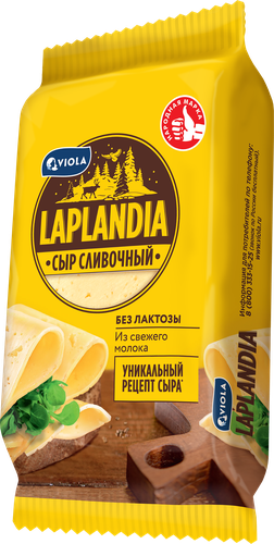 

Сыр Laplandia Сливочный фасованный полутвердый 45% 180 г