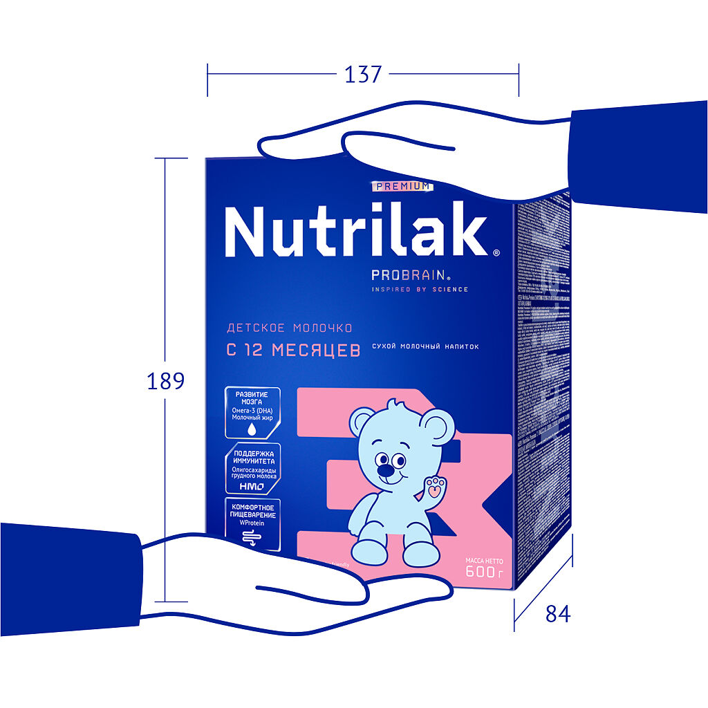 

Смесь молочная сухая Nutrilak Premium 3 600 г