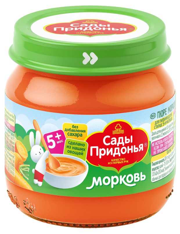 

Пюре Сады Придонья Морковь с 5 месяцев, 80 г