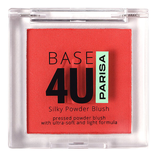 Румяна для лица Parisa Base 4U Silky Powder Blush, Кораллово-розовый, тон 06 5.2 г