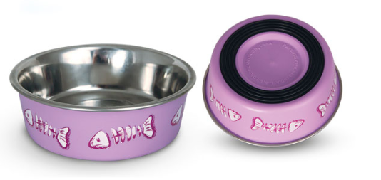 Миска Triol Рыбка металлическая на резинке 250 мл