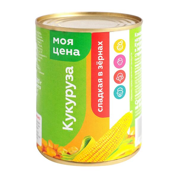 Кукуруза Моя цена консервированная Сахарная 340 г