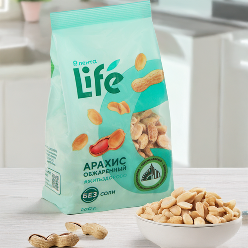 

Арахис Лента Life жареный без соли