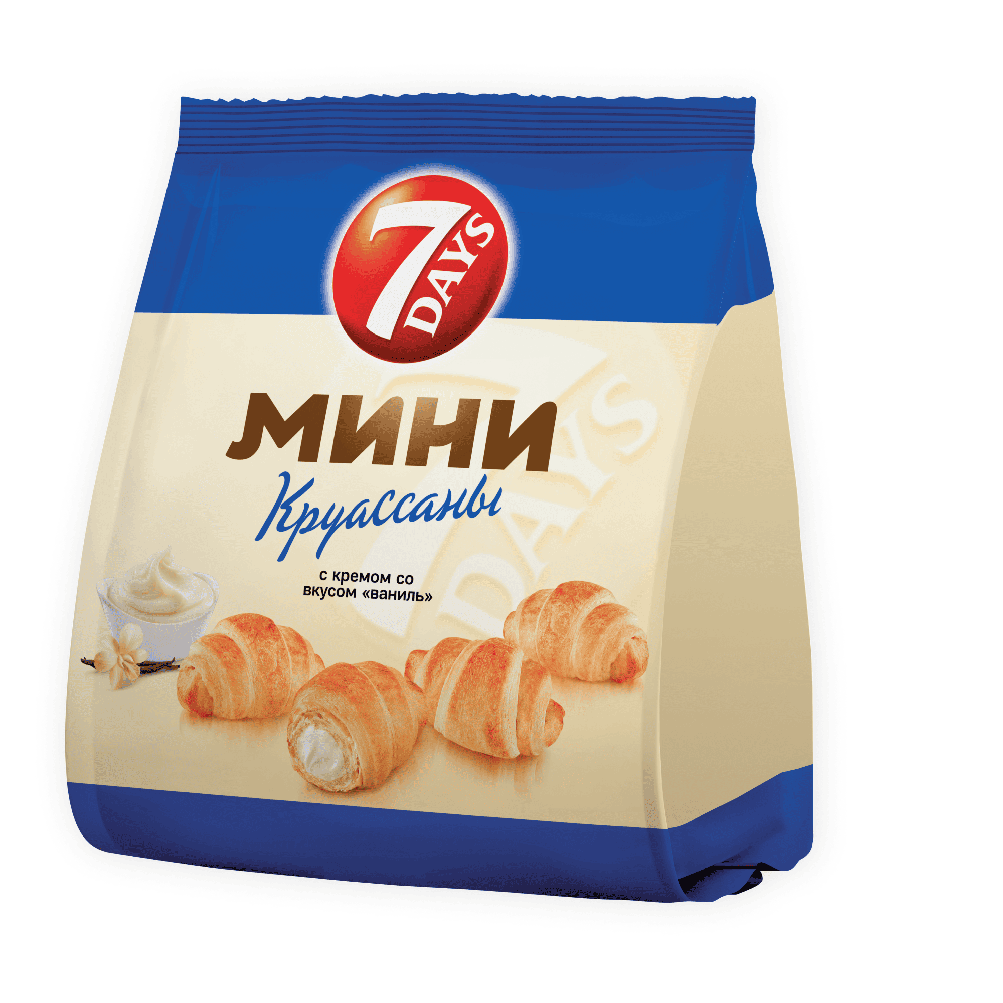 

Мини круассаны 7 Days c кремом со вкусом ваниль 265 г