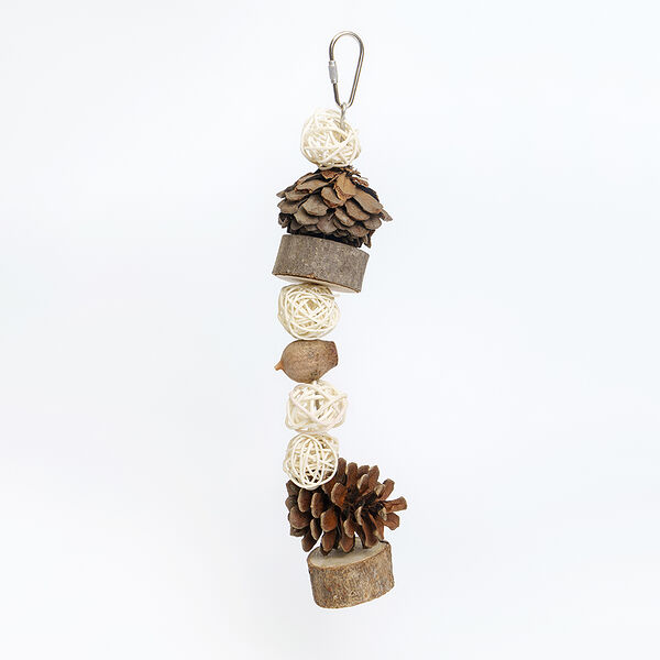 Игрушка для птиц Petmax натуральные материалы 29х5 см