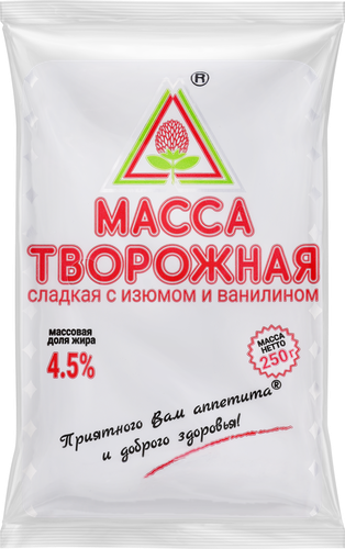 

Масса творожная Пискаревский Молочный Завод с изюмом 4.5% 250 г