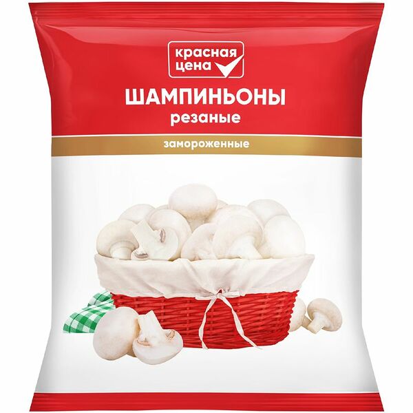 Шампиньоны Красная цена резаные быстрозамороженные 700 г