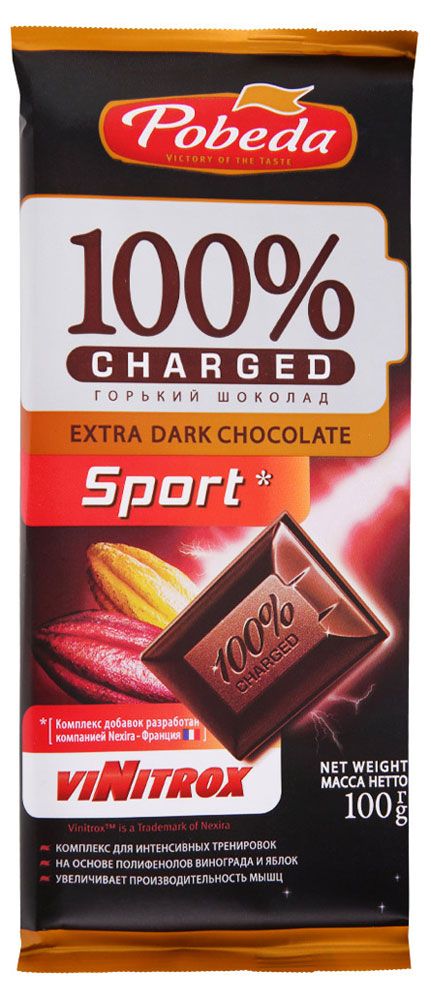 

Шоколад горький Победа вкуса Sport 72 % какао 100 г