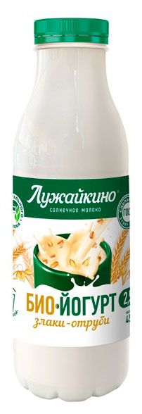 

Биойогурт питьевой Лужайкино злаки и отруби 2.5% 450 г