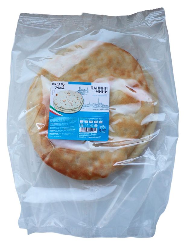 

Лепешка Bread Пита пшеничная Панини мини 3 шт 195 г