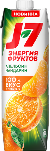 Нектар J7 апельсин мандарин с мякотью 970 мл