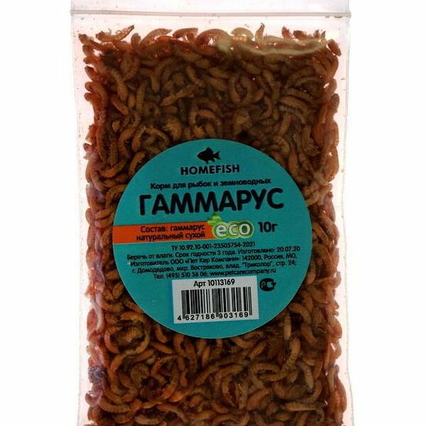 HOMEFISH Корм для рыб Гаммарус 10г пакет
